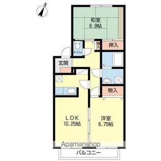 カーサ・アマリーロ【1階】の間取り