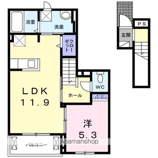 サンリット【2階】の間取り