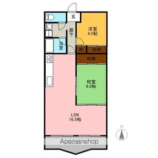 サンヴィレッジ【405号室】の間取り