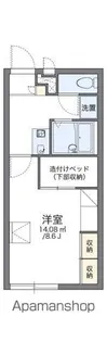 レオパレスKサンハイム【101号室】の間取り