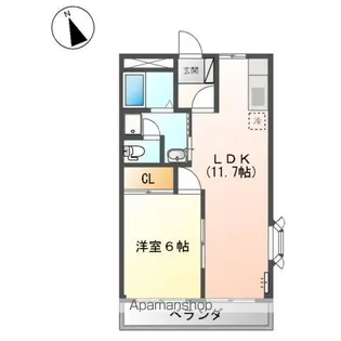 アクロス7122【2階】の間取り