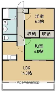 第2フレールしょうじ【2階】の間取り