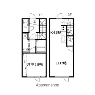 北海道帯広市西十一条北3丁目【テラスハウス】の間取り