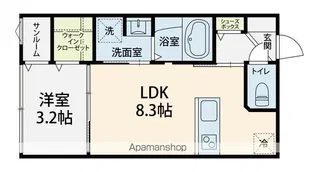 (仮称)GO FUN APARTMENT 矢木【105号室】の間取り