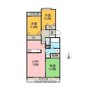 グランドール・ノヴァ【2階】の間取り