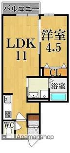 ミューズ秋篠【2階】の間取り