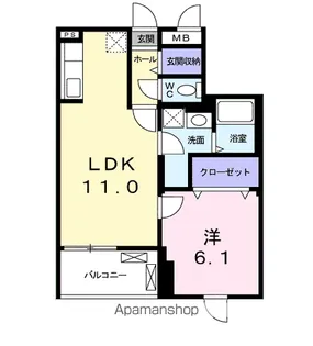 ウォーターラッド【1階】の間取り
