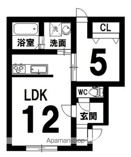 フォレスト新町Ⅱ【101号室】の間取り