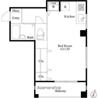 1Rの間取り画像