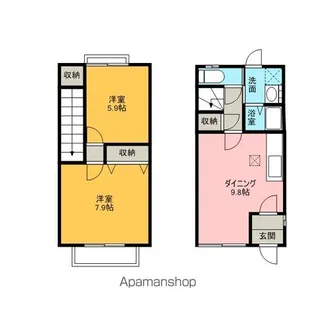 2DKの間取り画像