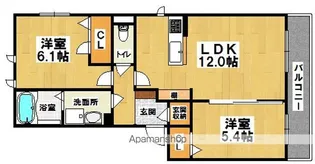 シャーメゾンアラウィージュ【2階】の間取り