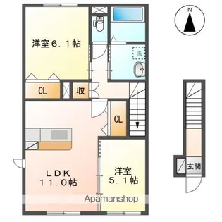 オレンジガーデンⅡ【2階】の間取り