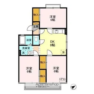 ローズコート A【1階】の間取り