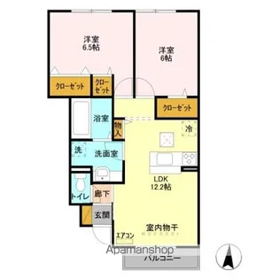 コリーヌ A【1階】の間取り