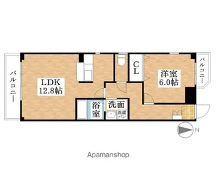 ブラウベルク【405号室】の間取り
