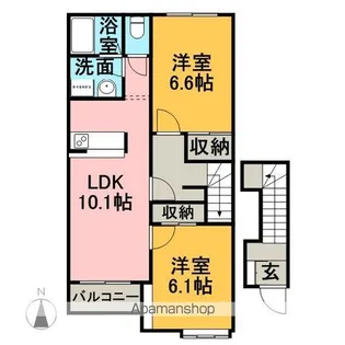 NATURE(ネイチャー)【2階】の間取り
