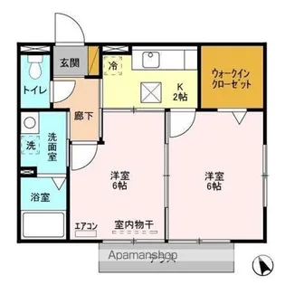 クレール岩瀬【1階】の間取り