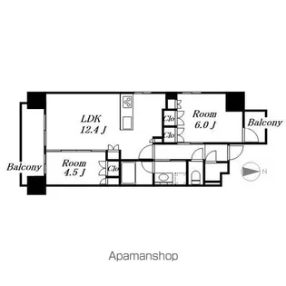 オーパスレジデンス名古屋ステーション【701号室】の間取り