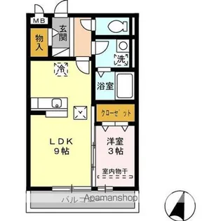 ラ・ポルテ今宿【1階】の間取り