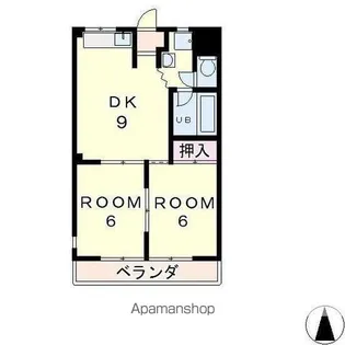 敷島第3マンション【206号室】の間取り