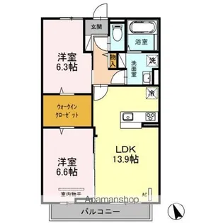 クレストステージ東大宮【2階】の間取り