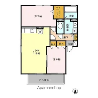 ピュアタウン ABCDE【2階】の間取り