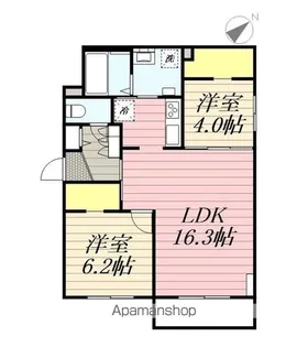 エフュート二十四軒【1階】の間取り