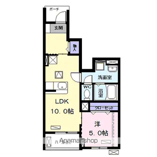 アザレアA【103号室】の間取り