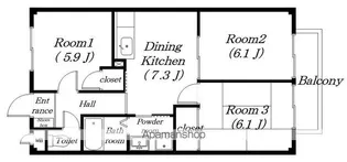 サンクチュアリ【203号室】の間取り