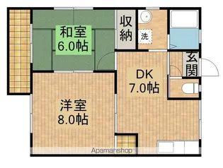 サンハイツ蛭池【1階】の間取り