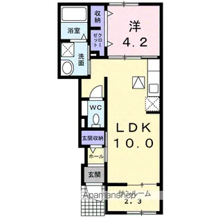サン・ガーデンD【1階】の間取り