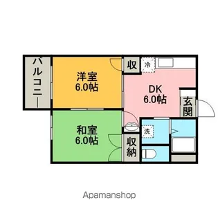 エルディム弥生1【1階】の間取り
