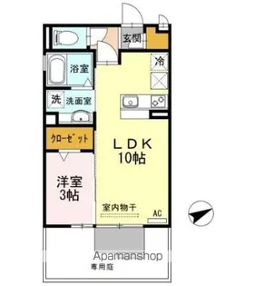 アンベリール堀の内【1階】の間取り