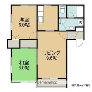 アップルコートC【102号室】の間取り