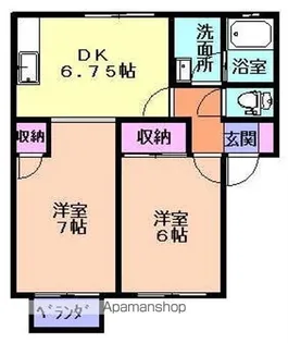 パルティールA棟【101号室】の間取り