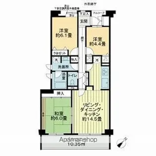 フェリカ幕張【3階】の間取り