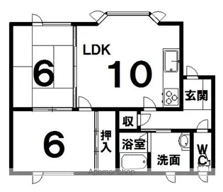 フレグランスルームB【202号室】の間取り
