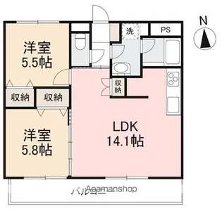 コンフォルテ伏石【104号室】の間取り