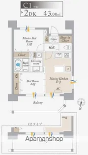 東京都墨田区緑1丁目【マンション】の間取り