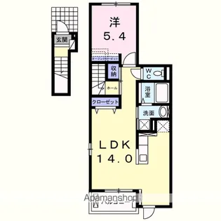 千葉県流山市おおたかの森東4丁目【アパート】の間取り