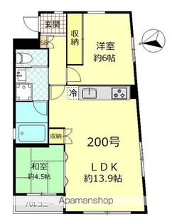 パレロワイヤル弦巻【2階】の間取り