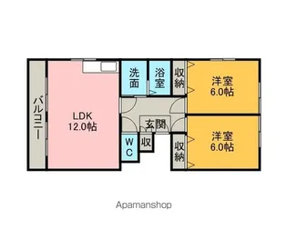 ステーションハイツ【2B号室】の間取り