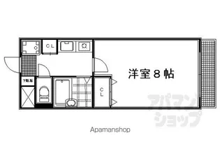 元土御門【310号室】の間取り