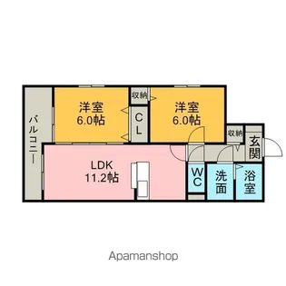 NEWPINE【A103号室】の間取り