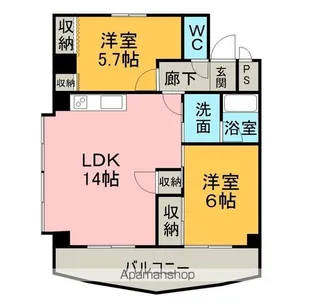 サーベイビル【3-A号室】の間取り