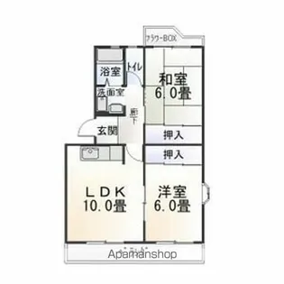 パープルシャトーA棟【2階】の間取り