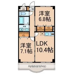 サンアベニュー尾頭橋【3階】の間取り