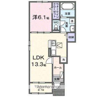 グランジュール掛川A【1階】の間取り