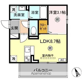 BRILLIA TWIN STAGE(ブリリア ツイン ステージ【3階】の間取り