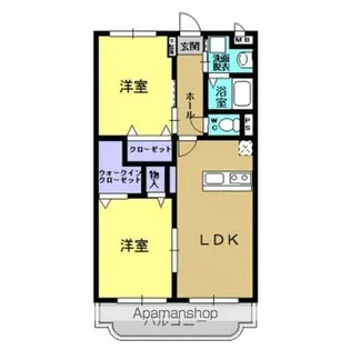 ユーミーブルースカイ【2階】の間取り